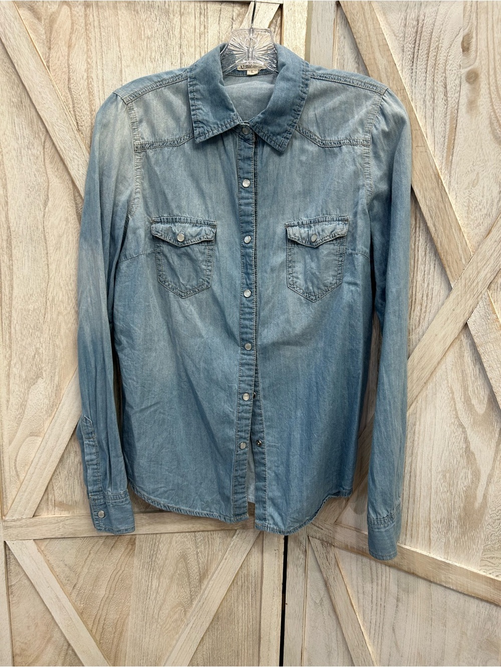 Cello Light Blue Denim Button-Down Shirt